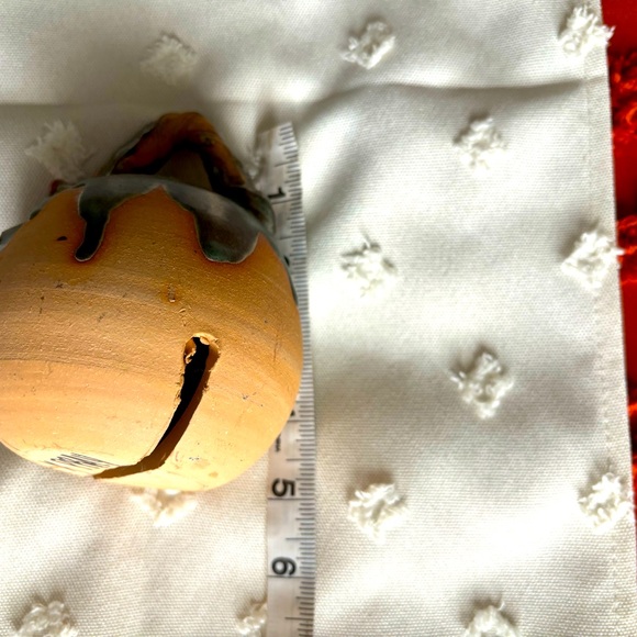 Handmade Art Pottery - Holly & Berry Christmas Bell- Rare - Picture 7 of 9
